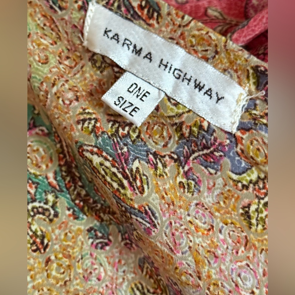 Karma Highway Boutique Floral Halter Maxi Dress in Yellow and Green - Picture 3 of 4